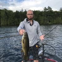 Nice catch from a bass boat