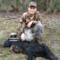 ethans 1st bow kill hog
