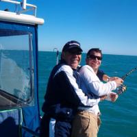 Enjoying a great day of fishing