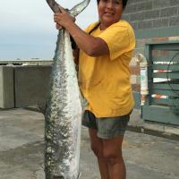 It's as tall as she is!