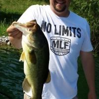 Bass fishing Spring Lake, Illnois