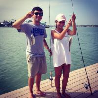 Guess who caught the biggest?